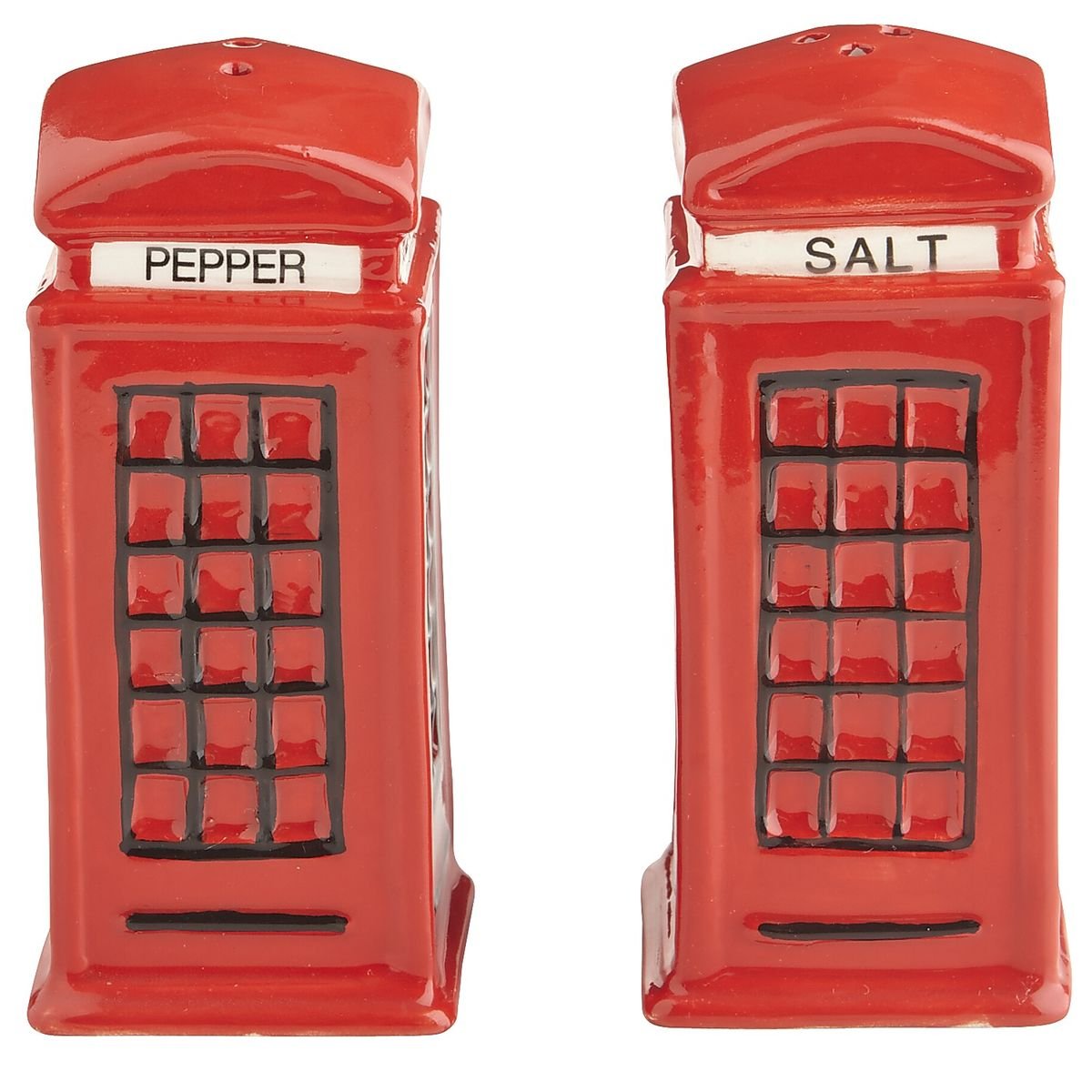 U.K.SOUVENIR GIFT - RED PHONE SALT & PEPPER set - 8CM -