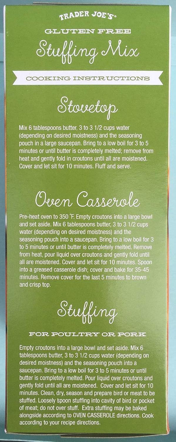 Amazon Com Trader Joes Gluten Free Stuffing Grocery Gourmet Food