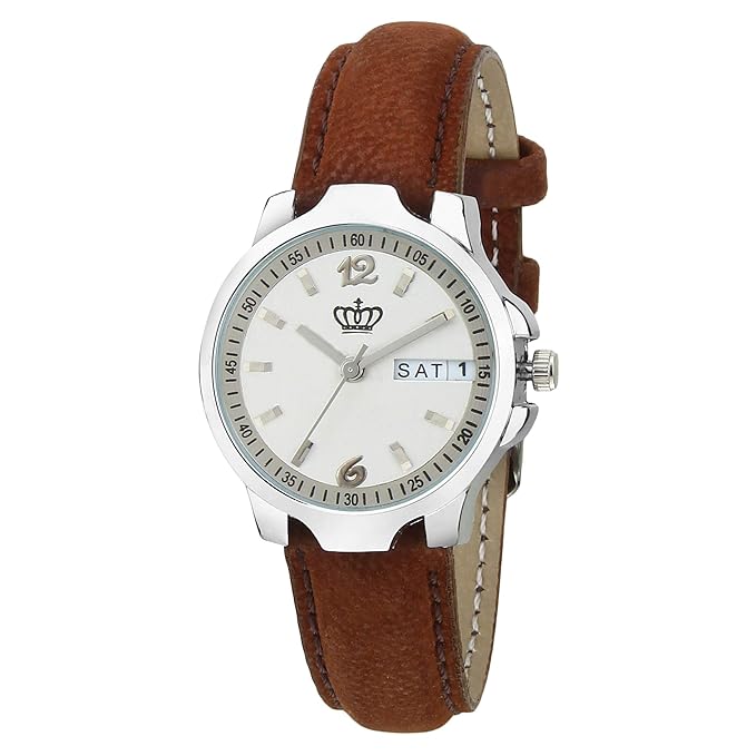 SMAEL Exclusive Series Quartz Movement Analogue Silver Dial Day and Date Premium Women's and Girl's Watch(CSM87)