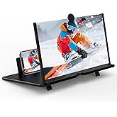 12 inch Screen Magnifier for Smartphone,3D HD Screen Expanders for Movies, Videos, and Gaming, Screen Magnifier with Adjustable Angle Design Amplifier Desktop Magnifying, Gift for Mom Dad Men Friends