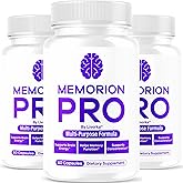 (3 Pack) Memorion Pro Multipurpose Capsules - Official Memorion Pro Daily Support Brain Health Supplement Pills Advanced Formula, MemorionPro Premium Brain & Memory Focus, 180 Capsules for 3 Months