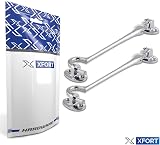 XFORT 150mm Chrome Cabin Hook Gate Latch Door Hook Eye Latch view 6