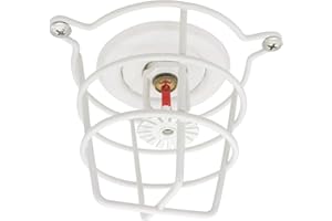 (2 Pack) TunaMax White Fire Sprinkler Head Guard for Both 1/2" & 3/4" Sprinkler Head for Protecting Flush Mount & Side Wall &
