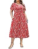 IN'VOLAND Plus Size Womens Summer Dresses Beach