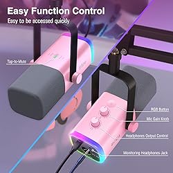 FIFINE XLR Gaming Microphone USB, PC Dynamic