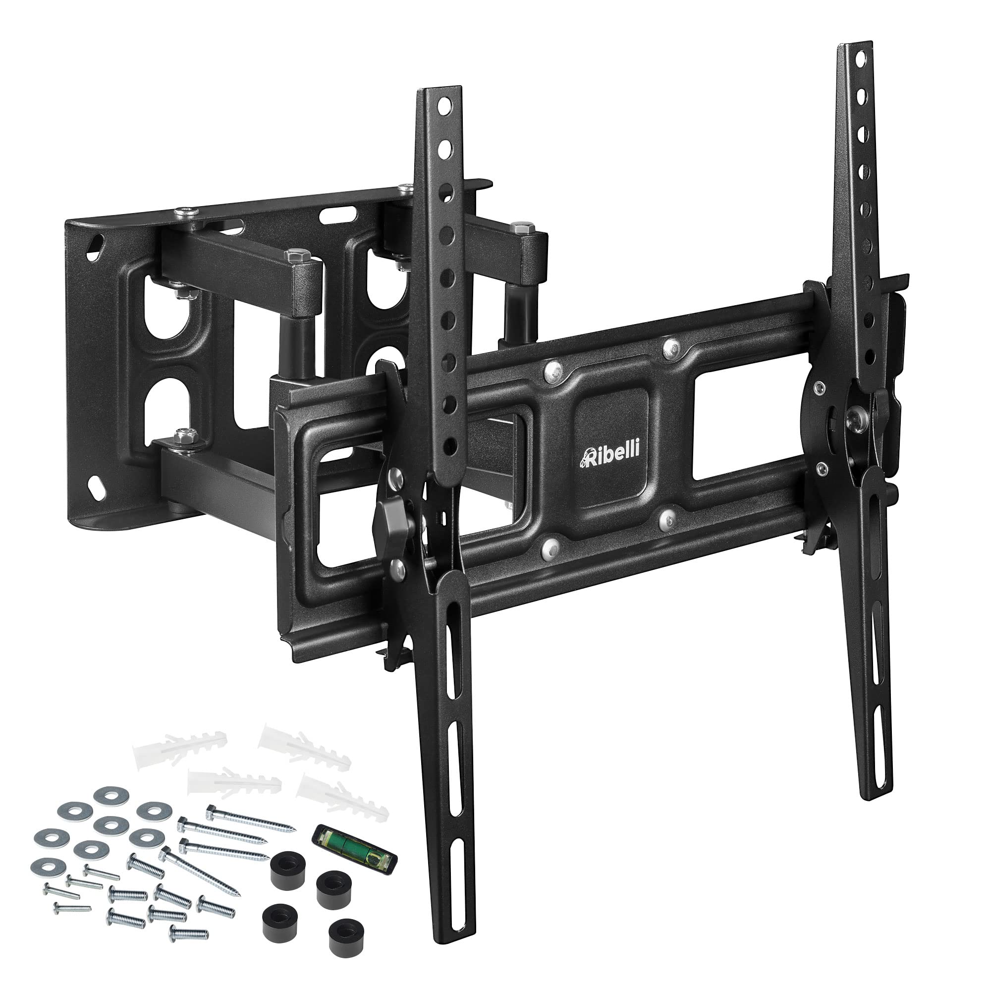 Ribelli® TV Wall Mount Swivelling Tilting Max. VESA 400 x 400 mm for 32-65 Inches, TV Mount, Flat & Curved TV or Monitor up to 40 kg