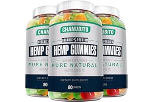 CHANUBITO Hemp Gummies (3 Packs) High Potency Organic Hemp Supplement - Pain, Sleep, Mood - with Pure Hemp Oil Extract - Natural Edibles Gummy-Vegan, Non-GMO, Low Sugar