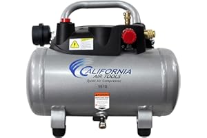 California Air Tools CAT-1510 1.0 HP Quiet, Oil-Free Air Compressor, 1.5 Gallon Tank Capacity, 75 dB Noise Level, Lightweight, Electric, Portable, for Home and Garage
