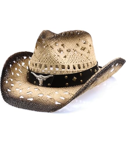 San Diego Hat Company Black Woven Cowboy Hat with Turquoise Bead Trim Black fabric lined turquoise burned suede wide brim cowboy  main image 3