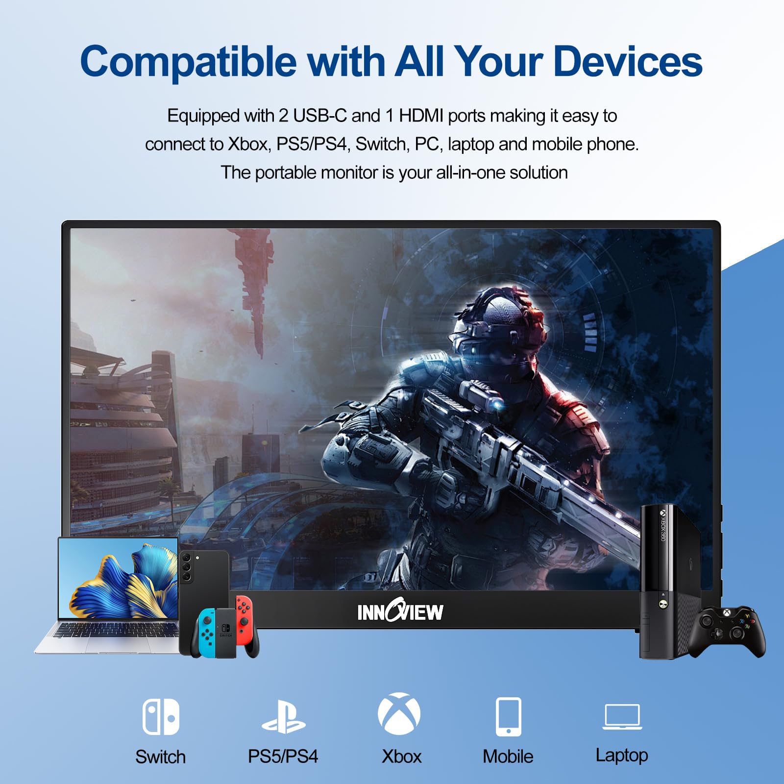 InnoView Portable Monitor 15.6