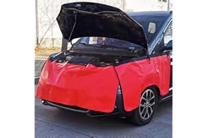 QUYDDC Thicker Fender Covers for Mechanics with Strong Magnet and Hooks Convenient Fixation, Waterproof Synthetic Leather Resistant to Corrosion Anti Slip and Waterproof - Red L