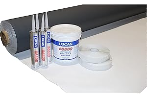 GENERIC TPO RV Rubber Roof Kit 45 mil | 9'6" Wide x 10'-40' Long RV (Camper) Roof Repair (15 Foot)