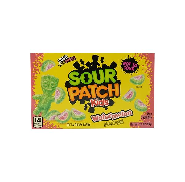 SOUR PATCH KIDS CANDY WATERMELON, 3.5-OUNCE BOX(PACK OF...