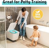 Maliton Potty Training Seat Aqua Blue Foldable Travel Non-Slip Splash Guard view 5