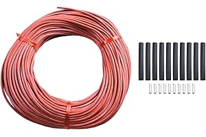 Carbon Fiber Heating Cable 12K 33ohm/m Infrared Heating Wire with Silicone Rubber Insulation for Floor Warming, 10-100m Lengt
