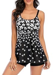 Womens Tankini Swimsuits Vintage Boyshorts Two