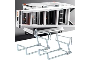 Beeveer 2 Pcs Commercial Ladder Hook Attachment for Utility Carts Stainless Steel Ladder Hanging Hooks for Storage, Utility Cart Accessories