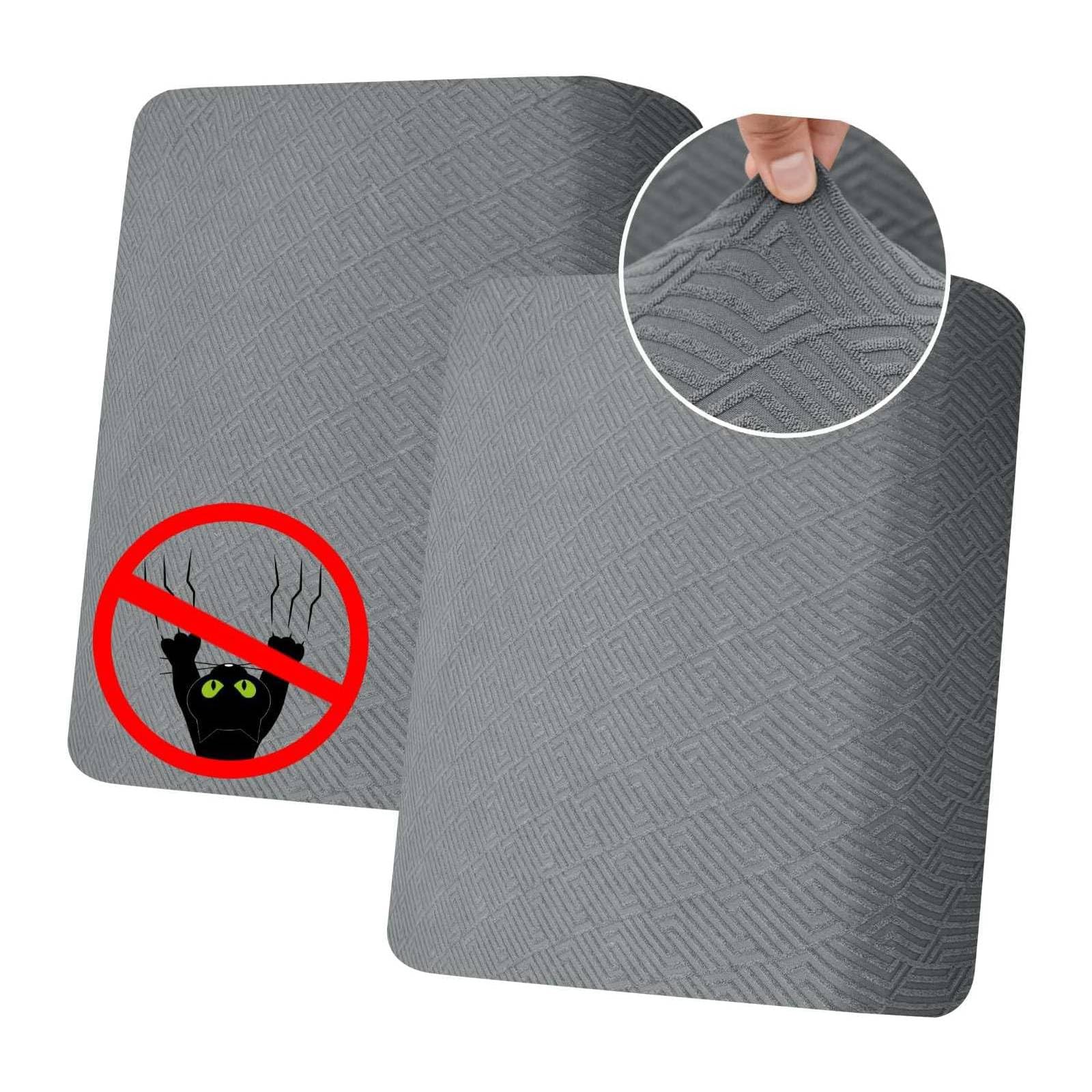 CHELZEN Stretch Sofa Seat Cushion Cover, Fitted Sofa Cushion Slipcovers, Couch Cushion Covers, Replacement for Individual Cushion Furniture Protector (1 Seater*2, Light Gray)