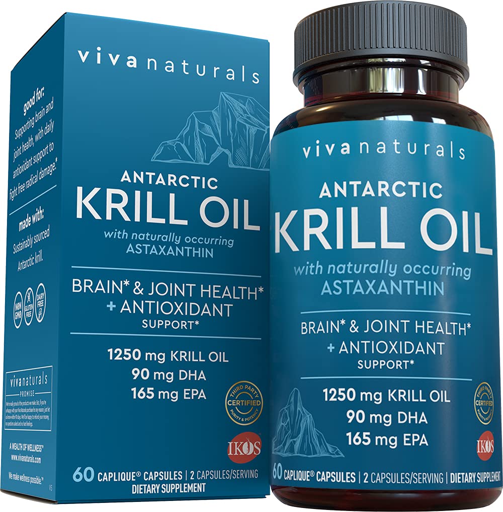 Krill Oil Supplement 1250mg Antarctic Krill Oil Omega 3 Providing