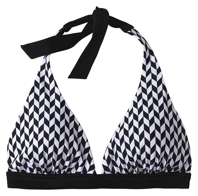 etirel Mia Zig Zag Bikinioberteil Black/White