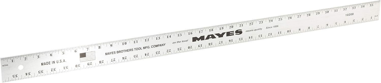 Mayes 10208 Straight Edge Aluminum Ruler, 36-Inch: Amazon.ca: Tools ...