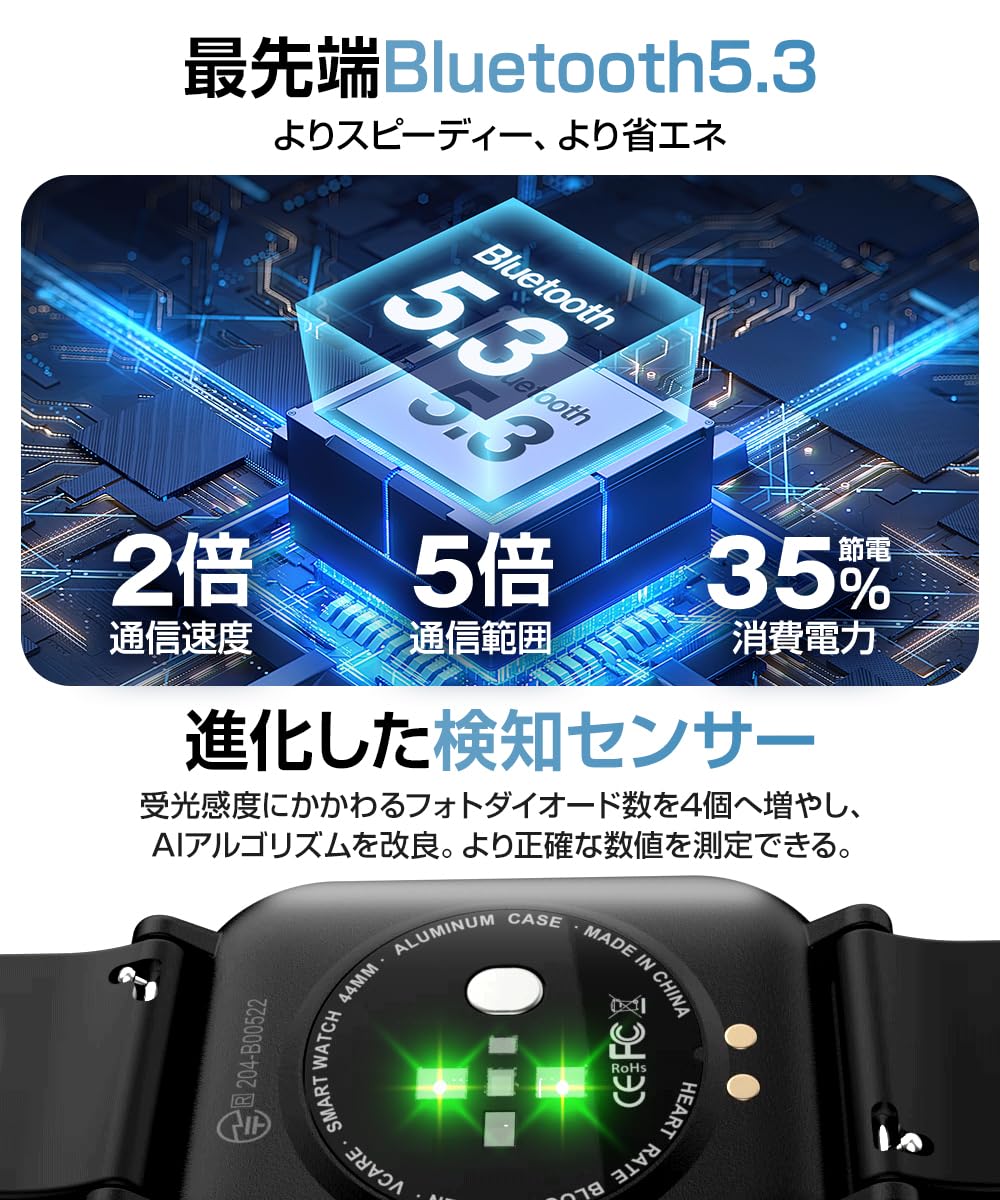 Smart Watch, Bluetooth 5.3 (2025 New Release, 1.7-inch Large Screen, Ultra Thin), Activity Meter, Compatible with iPhone/Android, IP68 Waterproof, Sports Watch, 24 Exercise Modes, Men's, Women's, GPS