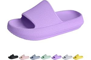 Youecci Cloud Slides for Kids丨Shower Slippers Bathroom Pool Sandals丨Boys Girls Comfy Thick Sole Slippers丨Summer Non-Slip Beach Shoes