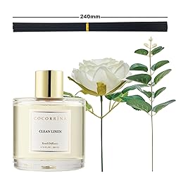 Cocorrína Flower Reed Diffuser - Clean Linen 6.7oz