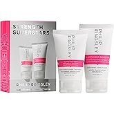 Philip Kingsley | Stocking Filler: Strength Superstars Gift Set | Elasticizer & Elasticizer Booster | Hair Treatment Duo to Hydrate, Strengthen & Add Shine | 40ml & 50ml