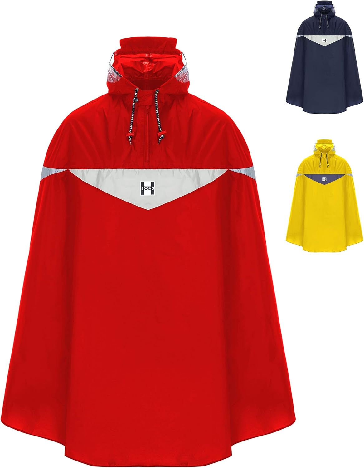 poncho rosso per le donne