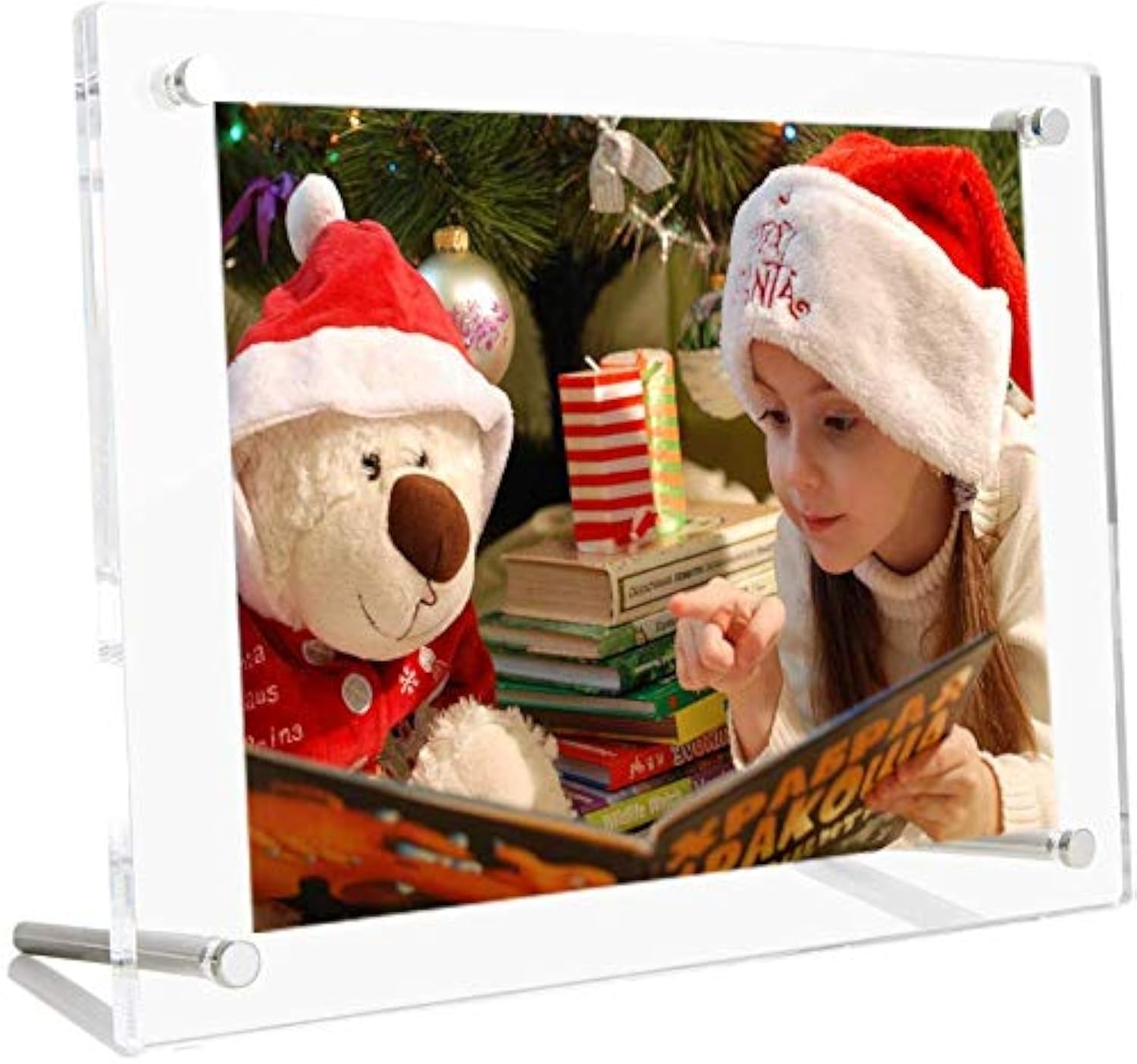 Picture Frame, 8.5X11 Clear Acrylic Photo Frame 4A Letter Size Decorative Poster Frame Desktop Tabletop Display - 1 Pack