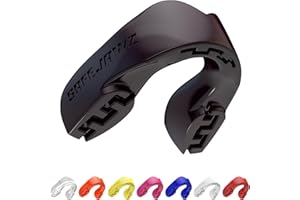 SAFEJAWZ Mouthguard Strapless Slim Fit, Adults and Junior with Case for Boxing, Basketball, Football, MMA, Martial Arts, Hock