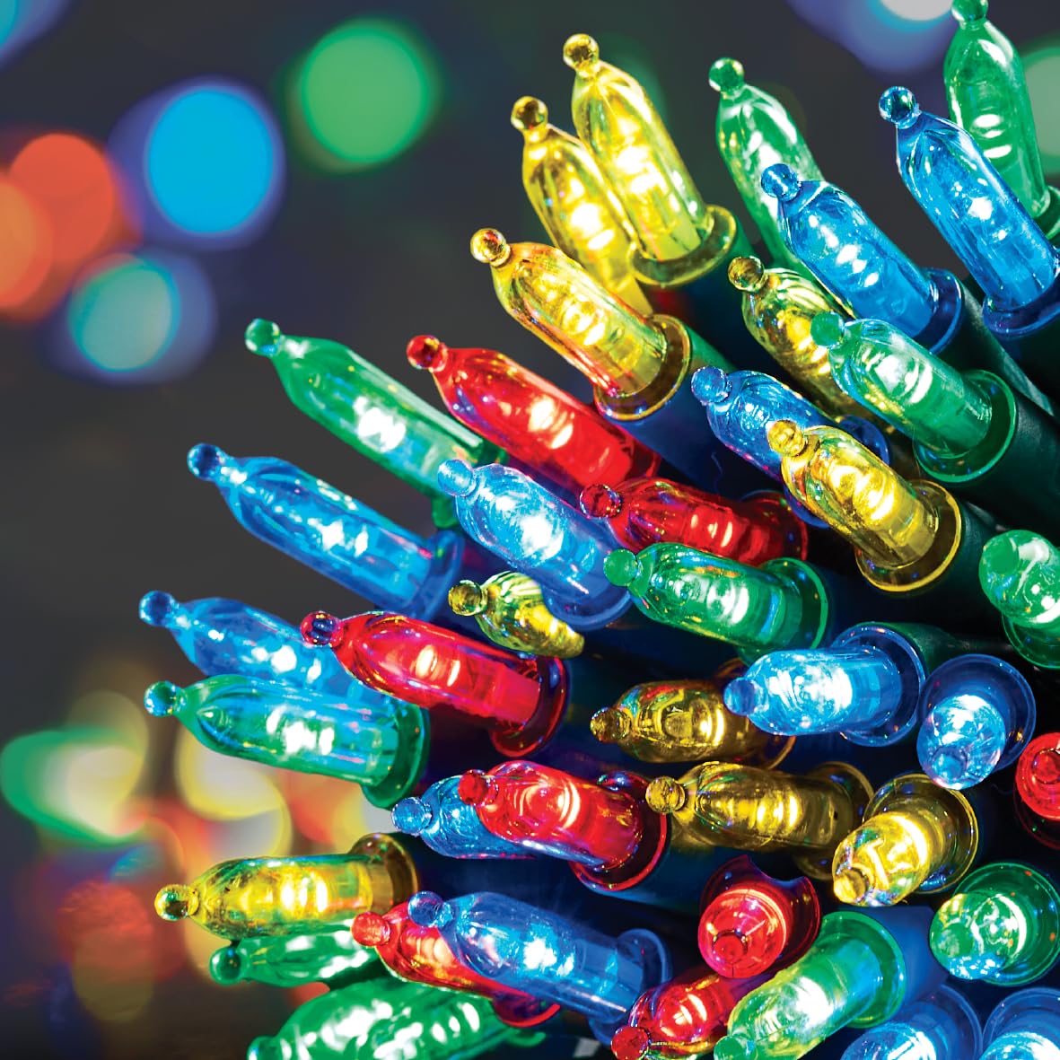The Christmas Workshop 75230 100 Multicoloured Christmas Tree Lights/Static Decorative LED Fairy Lights / 12.9m Length/Indoor & Outdoor Christmas Decorations — image 1