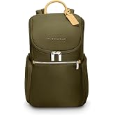 Briggs &amp; Riley U-Zip Backpack - Daypack for Work, Personal Item Travel Bag, Carry On Size, Lightweight &amp; Durable, Padded Straps, Fits up to 13" Laptop - Rhapsody Collection, Olive