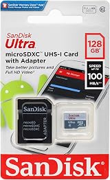 SanDisk Ultra 128 GB MicroSDHC UHS-I Memory Card with SD Adapter view 2