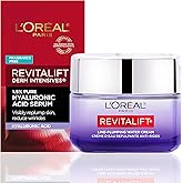 L'Oreal Paris Revitalift Moisturizer, Hyaluronic Acid Water Cream with Ceramides, Deeply Hydrating, Fragrance Free 1.7 oz + Serum Sample