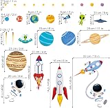 decalmile Outer Space Wall Decals Rockets Planets Nursery Kids Bedroom view 4