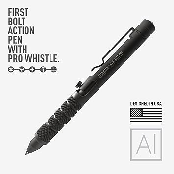 Amazon Gp 1945ボルトアクションペン 加工チタン アルミ Multi Toneホイッスル ブレーカー内蔵 Usa ブラック Gpca アウトドア