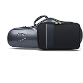 Omebaige IF Alto Saxophone Case, Hard Shell Backpack with Lock &amp; Pocket | lightweight polycarbonate shell, velvet interior, detachable backpack straps, lock and accessory pocket for travel protection
