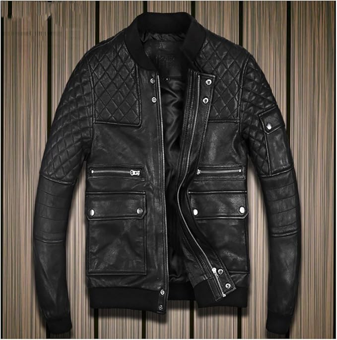 Amazon Co Jp ヒトミ Hitomi レザージャケット バイクジャケット ライダースジャケット 革ジャン メンズ 本革ジャケット ダブル メンズウェア アウター メンズファッション 羊革製 S 3xlサイズ展開 服 ファッション小物