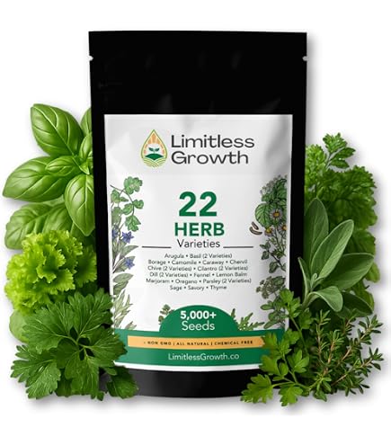 Herb Seeds 15 Pack | 4,500+ Herb Seeds for Indoor & Outdoor Garden