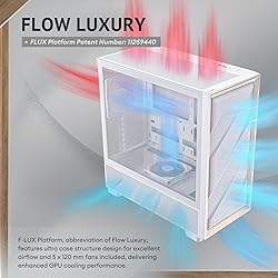 Antec Flux Wood White, 5 x PWM Fans