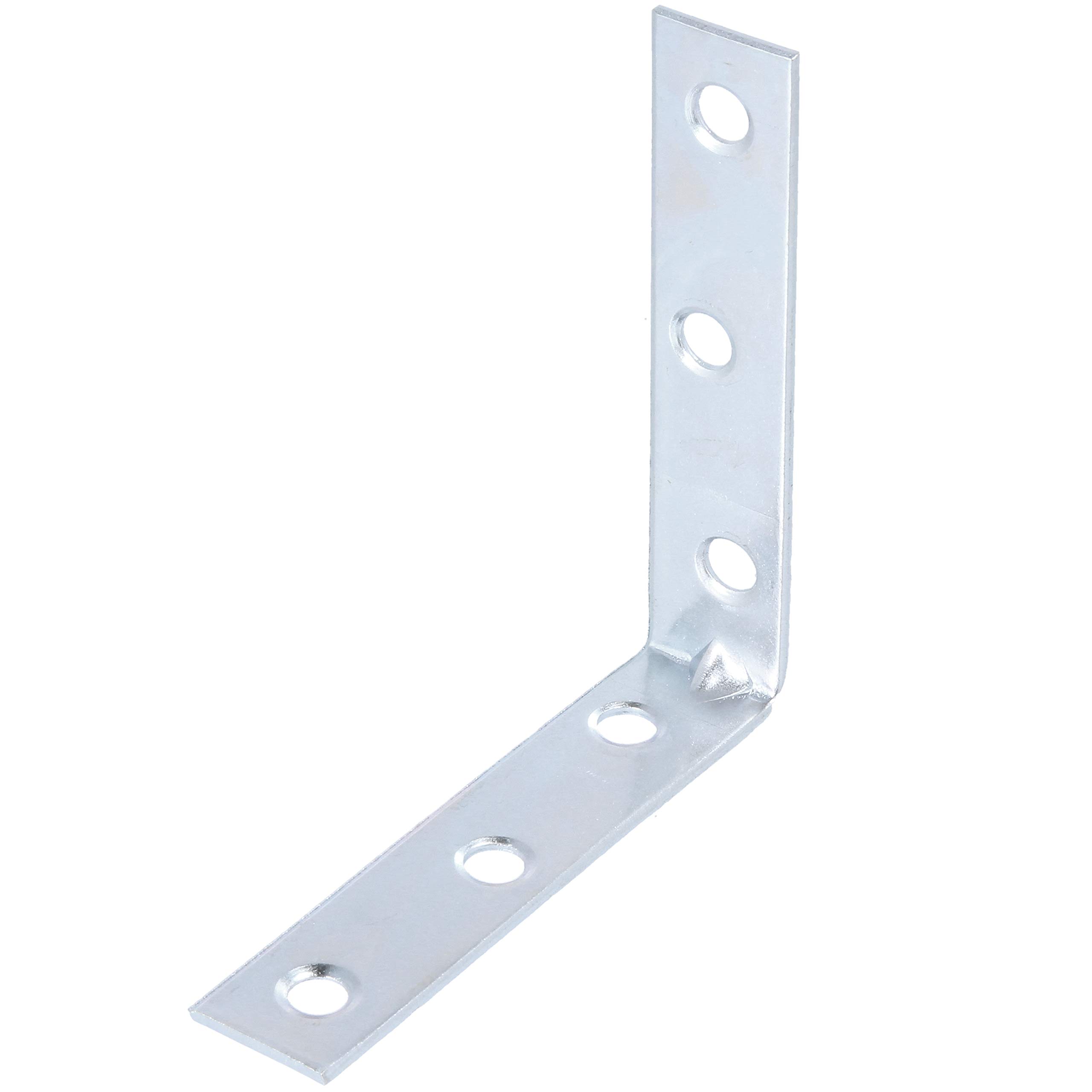 10x Steel Corner Brackets 75mm (3") Zinc Flat Wood Right Angle L Shape Cabinet Cupboard Repair Plates
