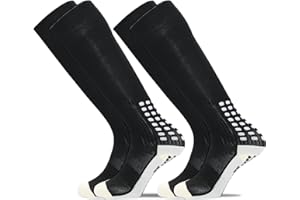 Yufree Mens Knee High Grip Soccer Socks Non Slip Long Socks for Football Basketball Sports