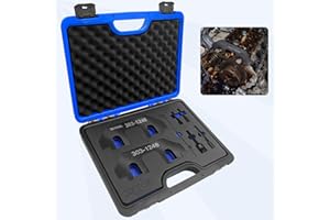 ZKTOOL 303-1248 7PC Camshaft Holding timingTool Kit for Ford 3.5L & 3.7L 4V Engine,with Chain Tensioner Holder Tool and 3 Pin for Blocking The crankshaft,Sponge Box.
