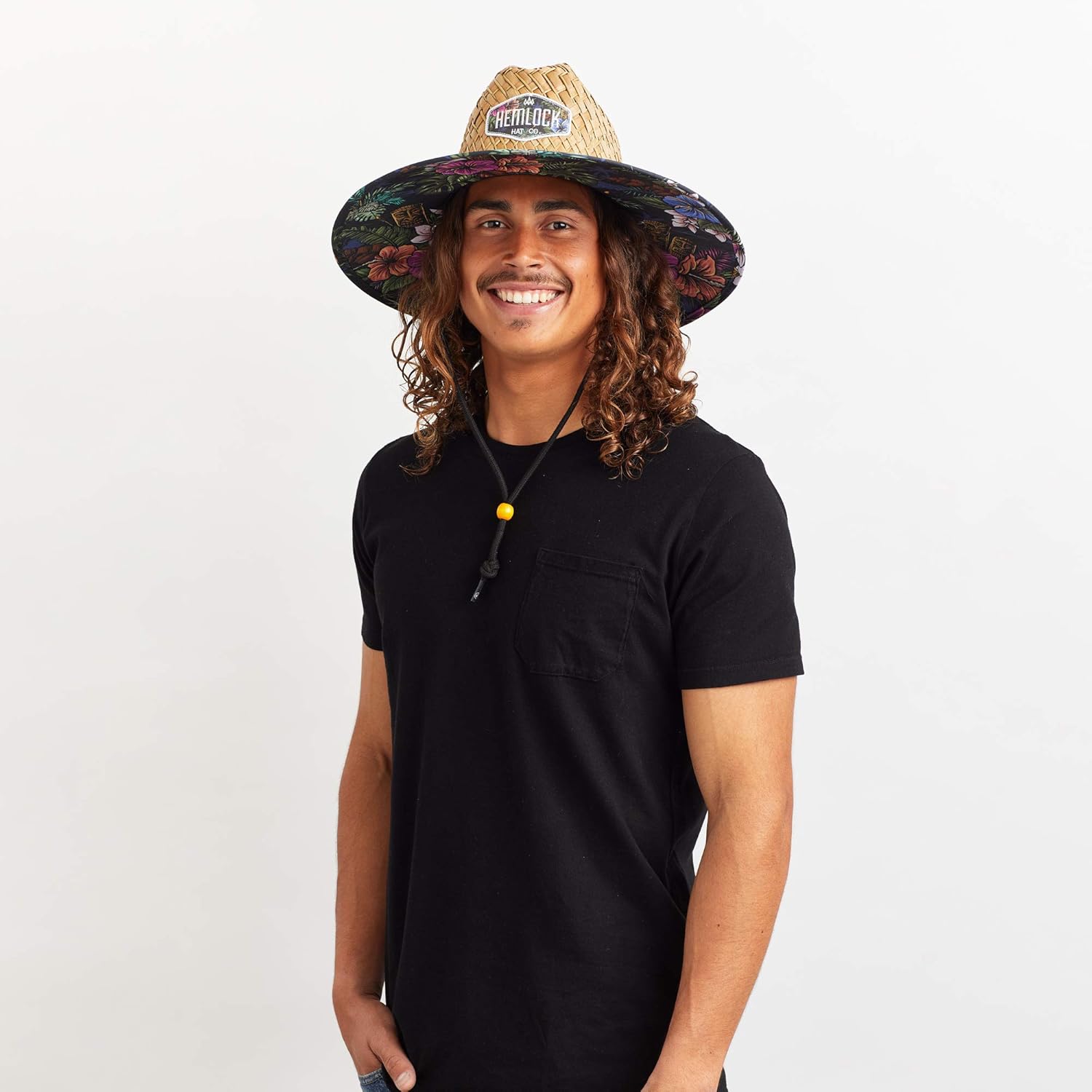 Hemlock Hat Co. Men's Straw Hat (Tiki Tiki) at  Men’s Clothing store