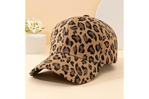 Baseball Cap Leopard Print Adjustable Fit Sun Protection Lightweight Style for Outdoor Streetwear Travel Casual