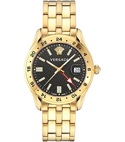 Amazon.com: Versace V-Code GMT Collection Luxury Mens Watch