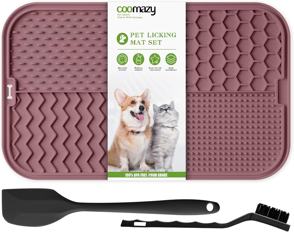 Coomazy Licky Mats for Dogs Large Slow Feeding Lick Mat with Suction Cup