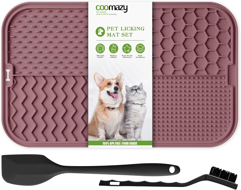 Coomazy Licky Mats for Dogs Large Slow Feeding Lick Mat with Suction Cup